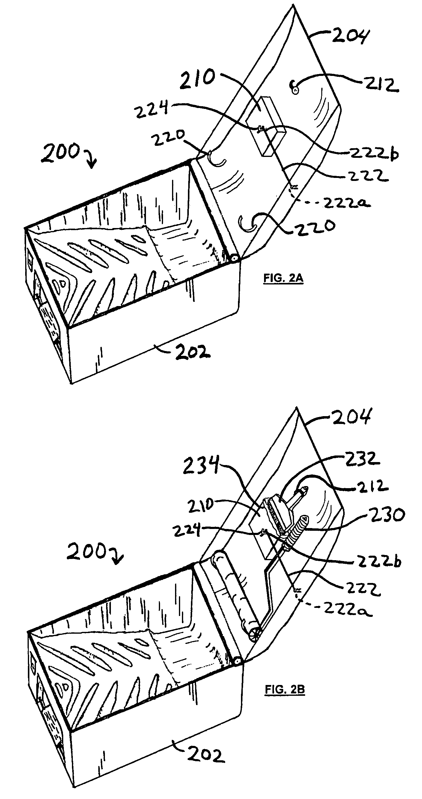 Paint tray with mechanically-opening lid