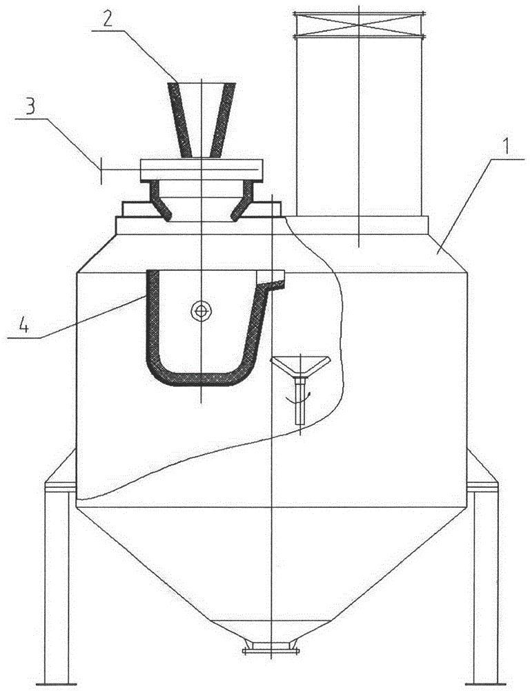 Valve pot combined slag input method