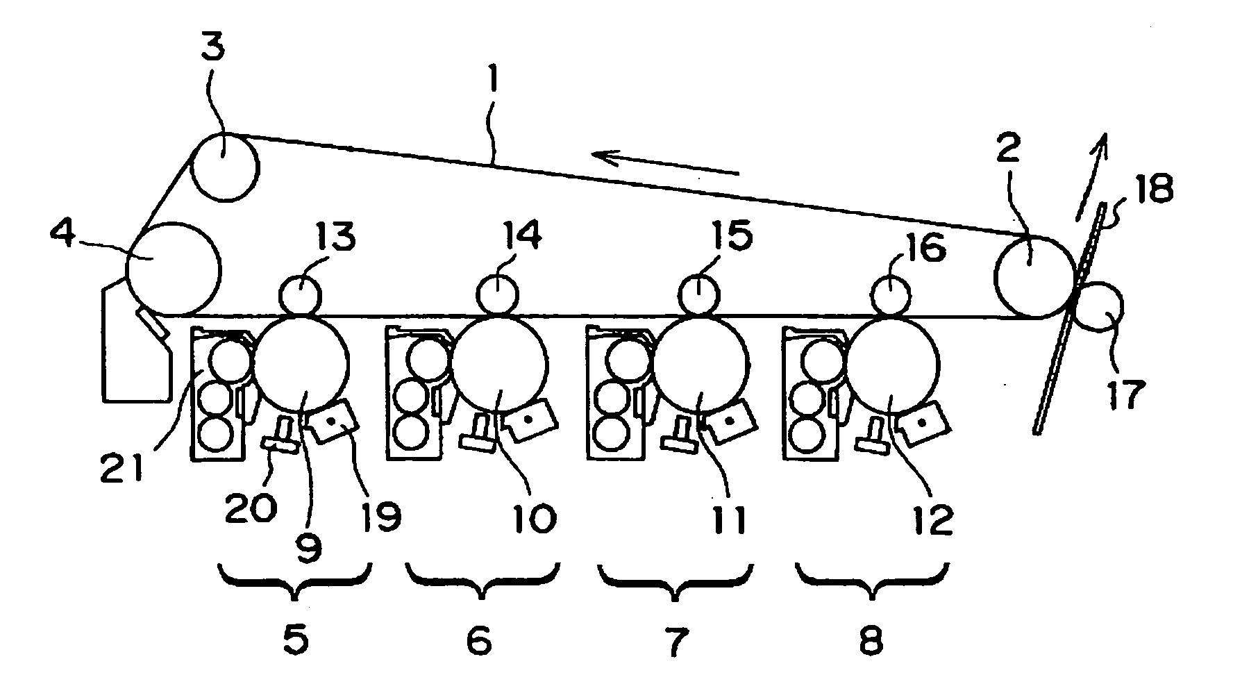 Transfer belt and full color image-forming apparatus equipped therewith