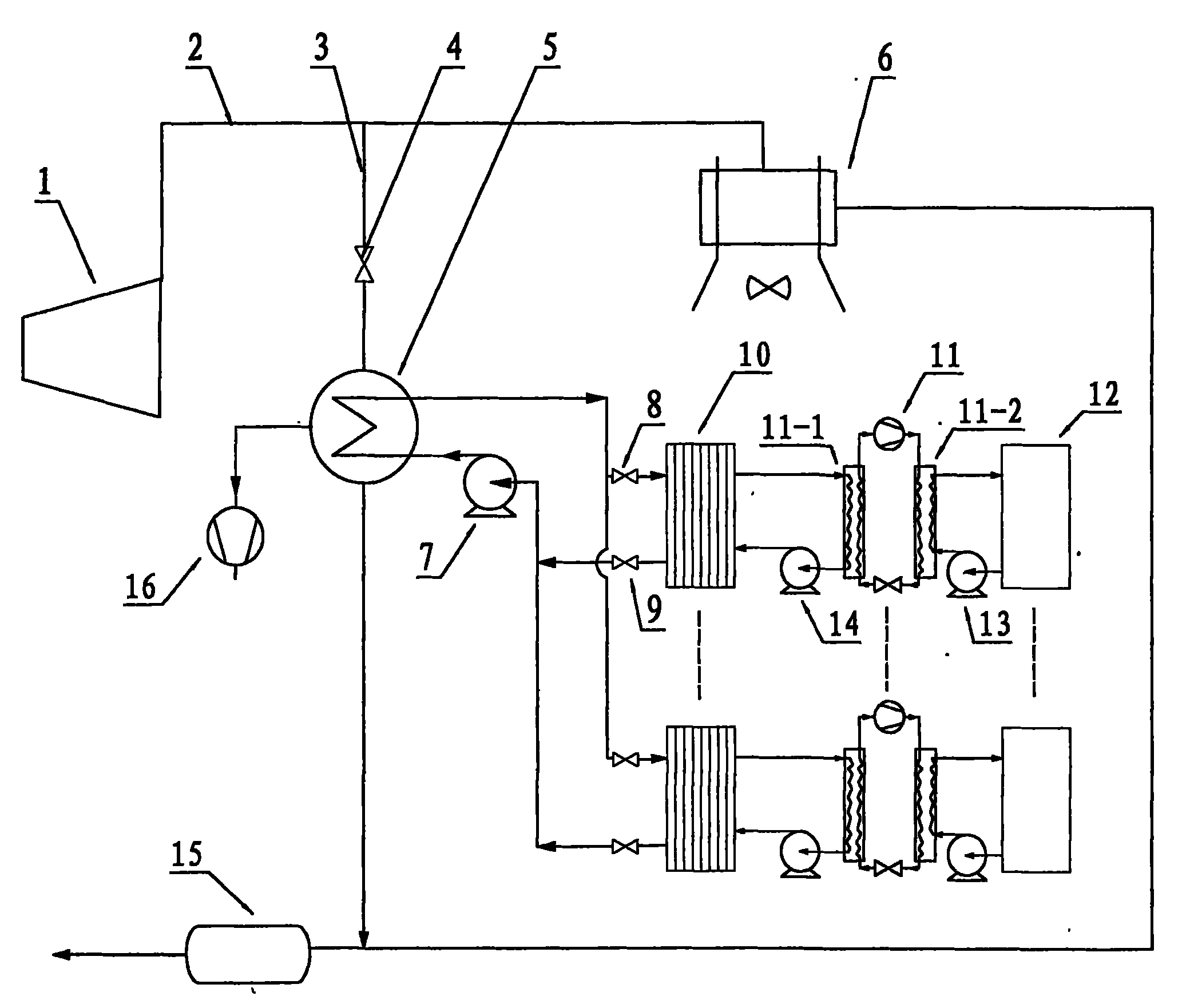 Heating plant for supplying heat for heat-engine plant by recovering exhaust steam and vaporizing latent heat