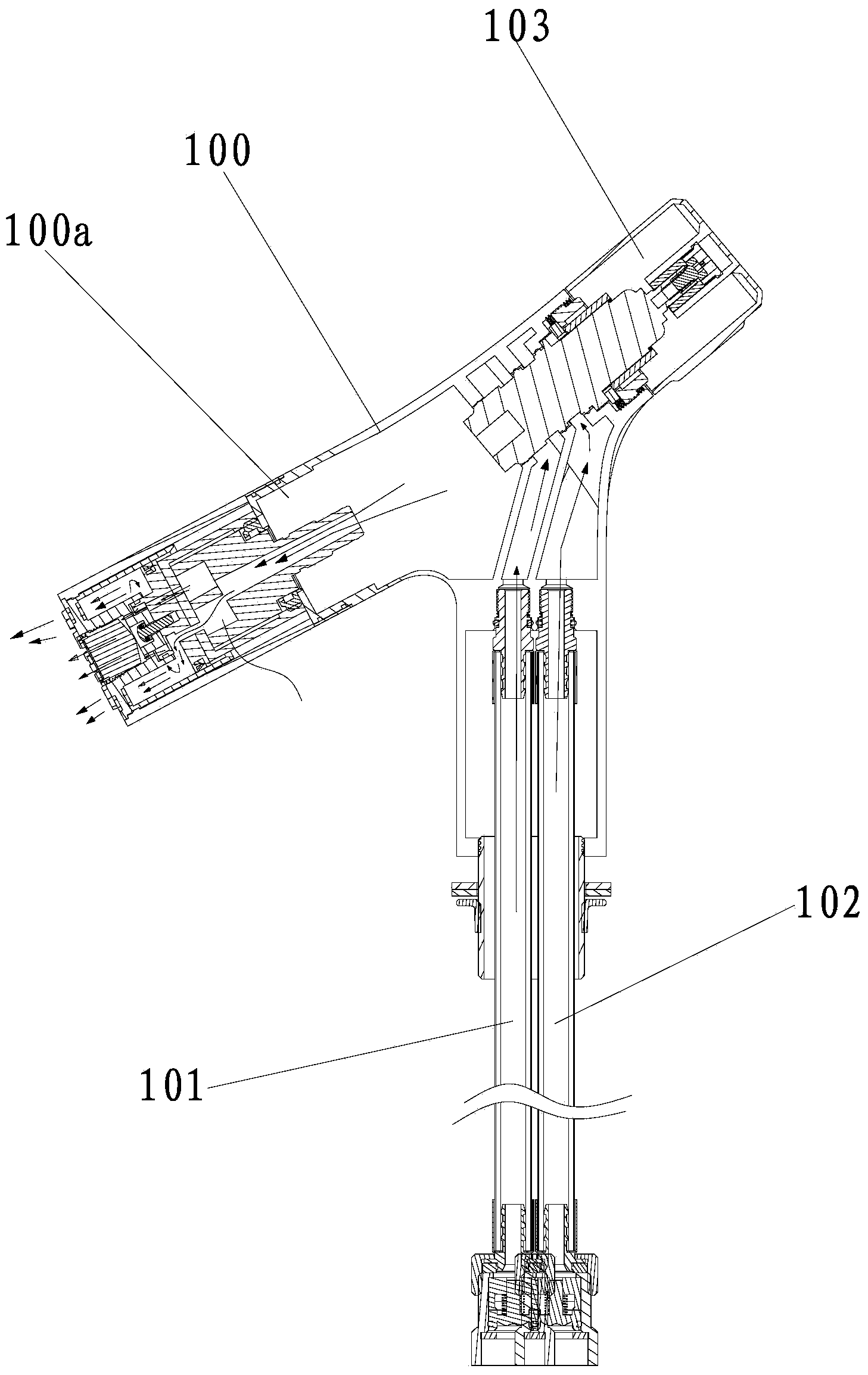 Basin faucet capable of switching water outflowing modes