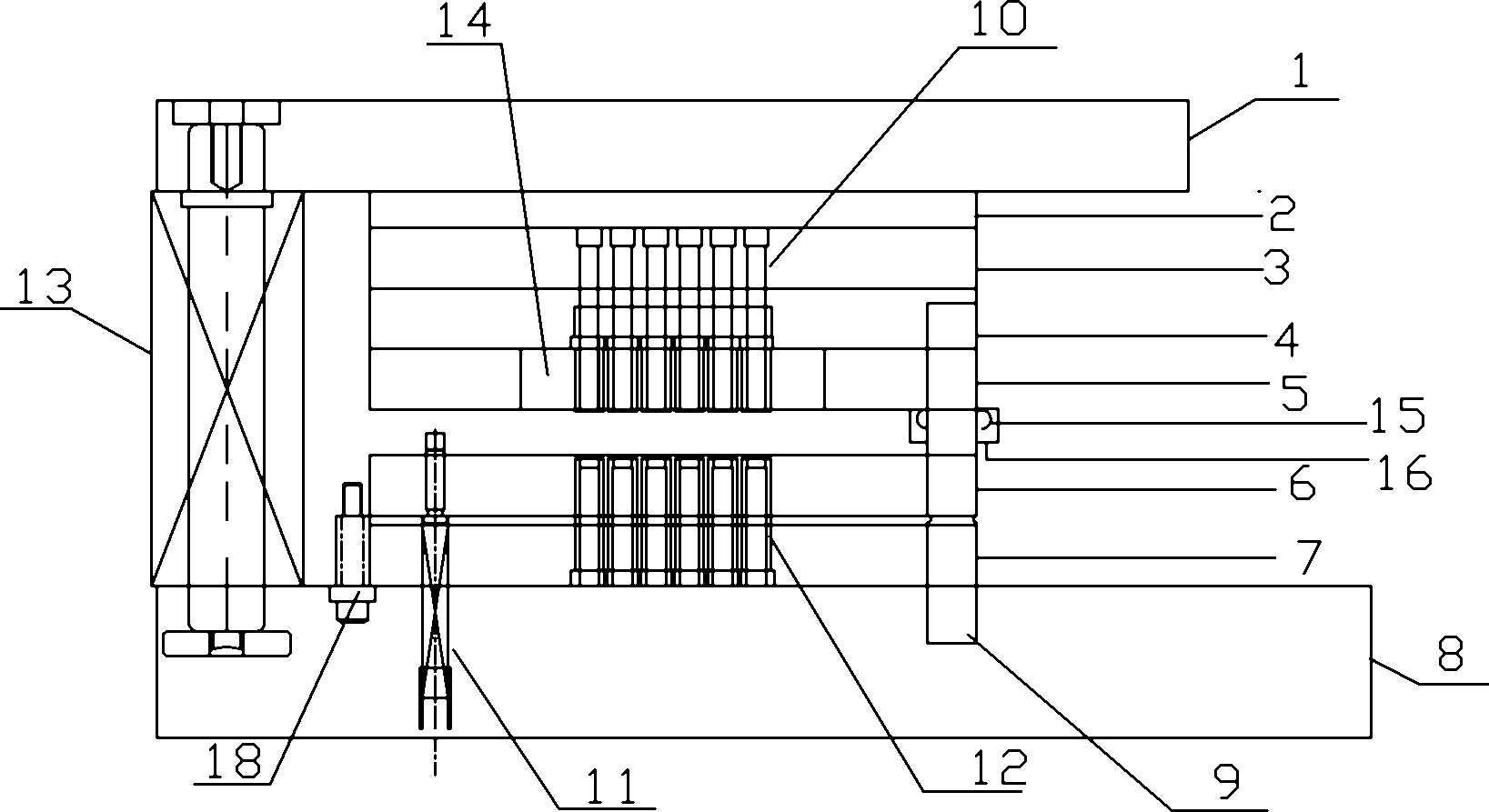 Continuous ultraprecise stamping die