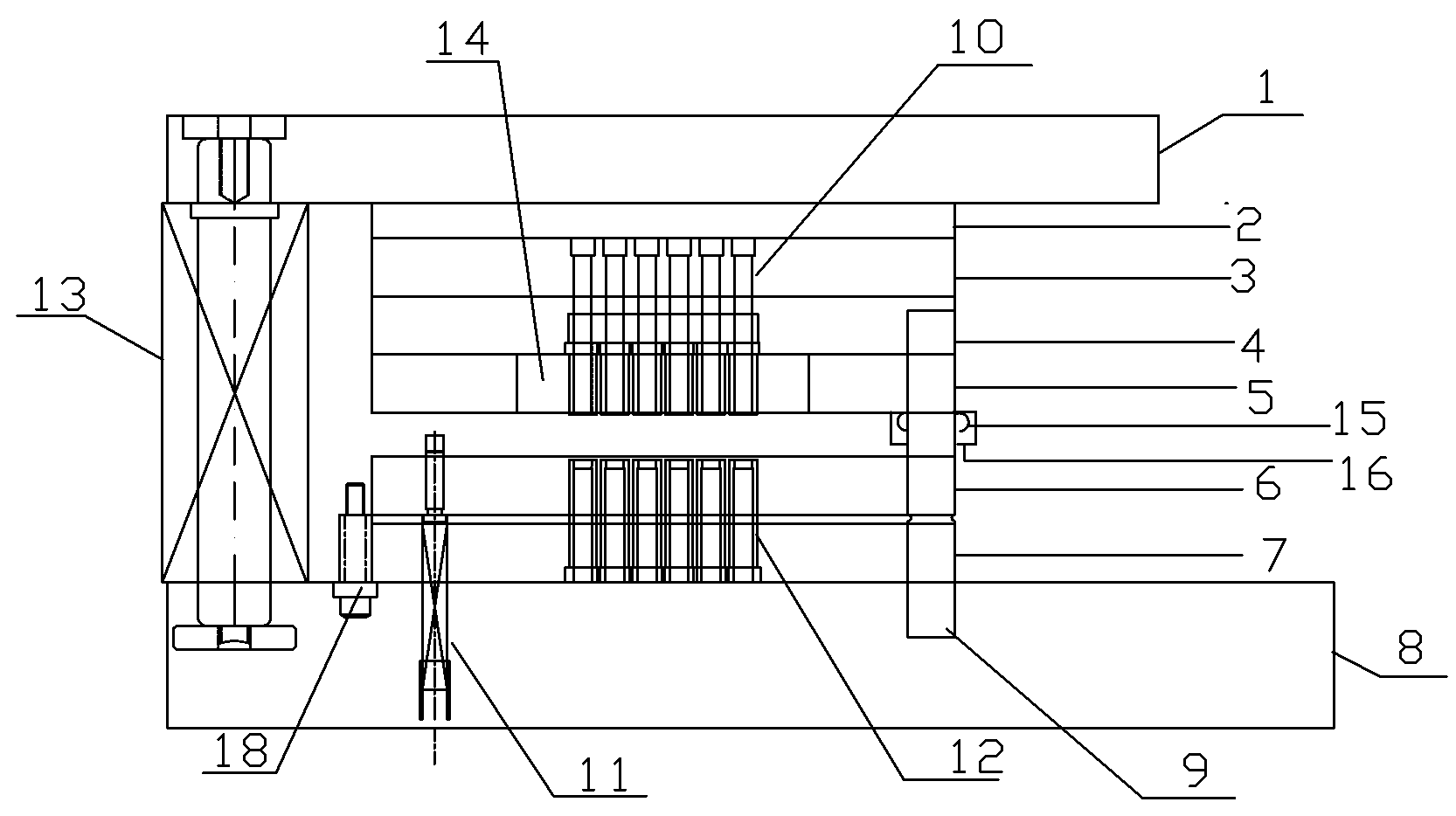 Continuous ultraprecise stamping die