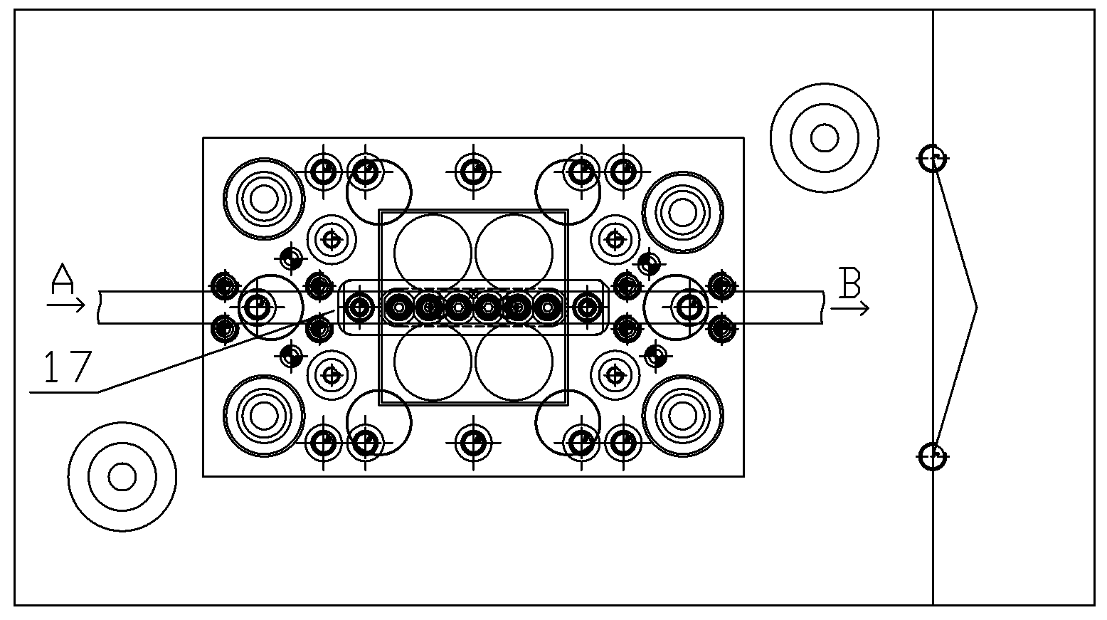 Continuous ultraprecise stamping die