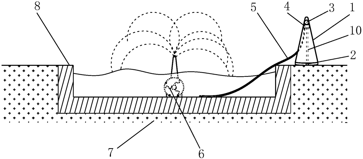 Electric leakage warning system and warning method for ground water-logging area