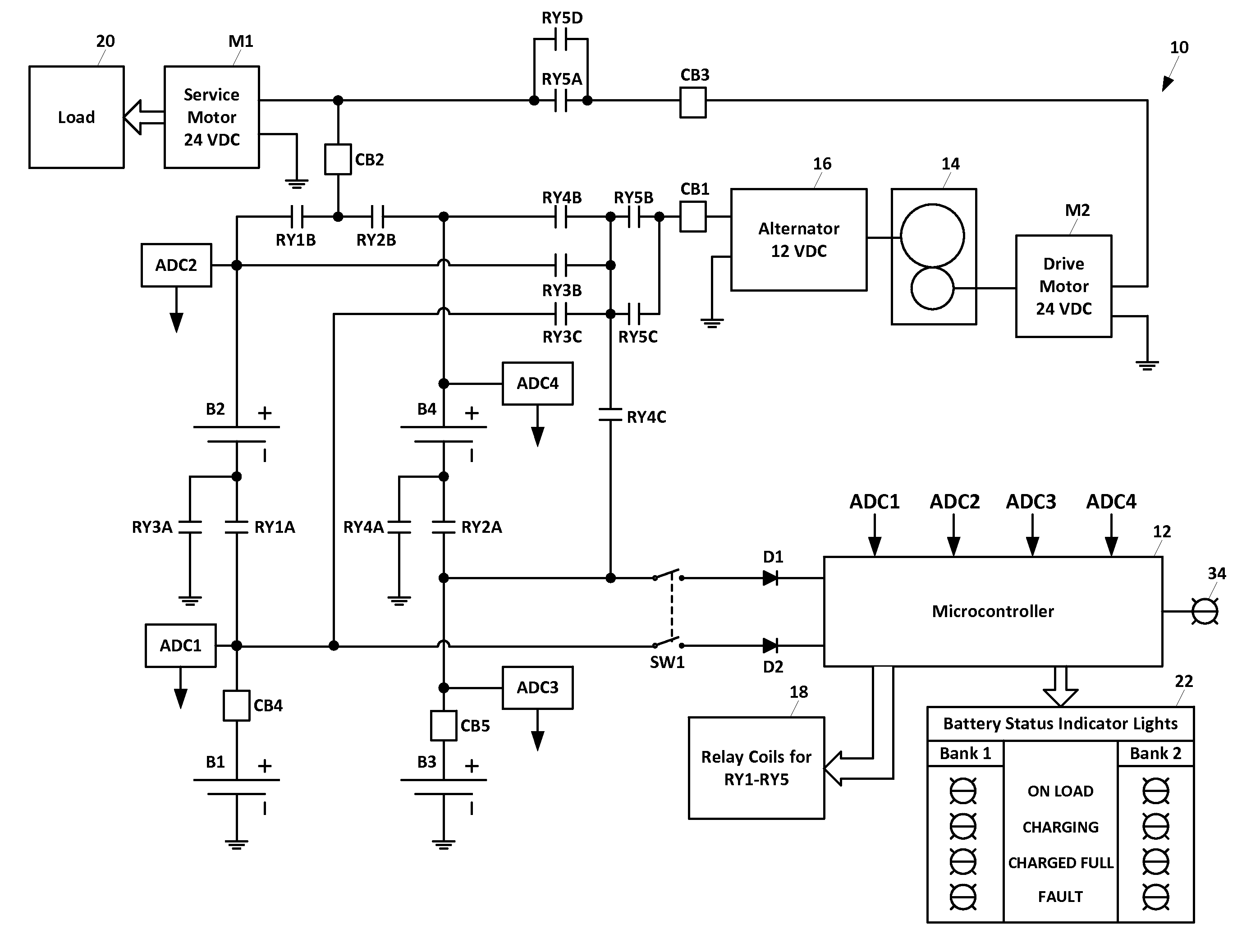 Apparatus and method for charging and discharging a dual battery system