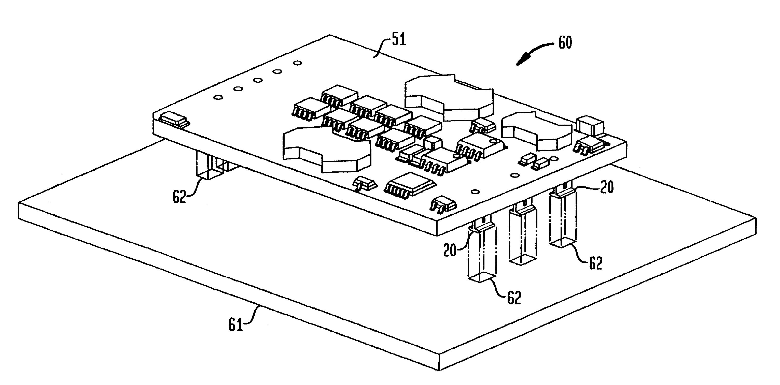 I-channel surface-mount connector