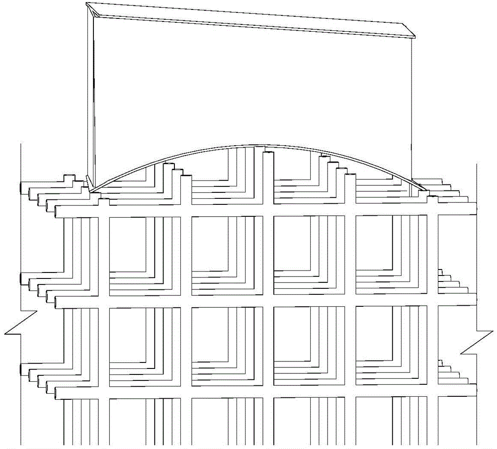 Overall horizontal assembly method for box-type steel arched girder