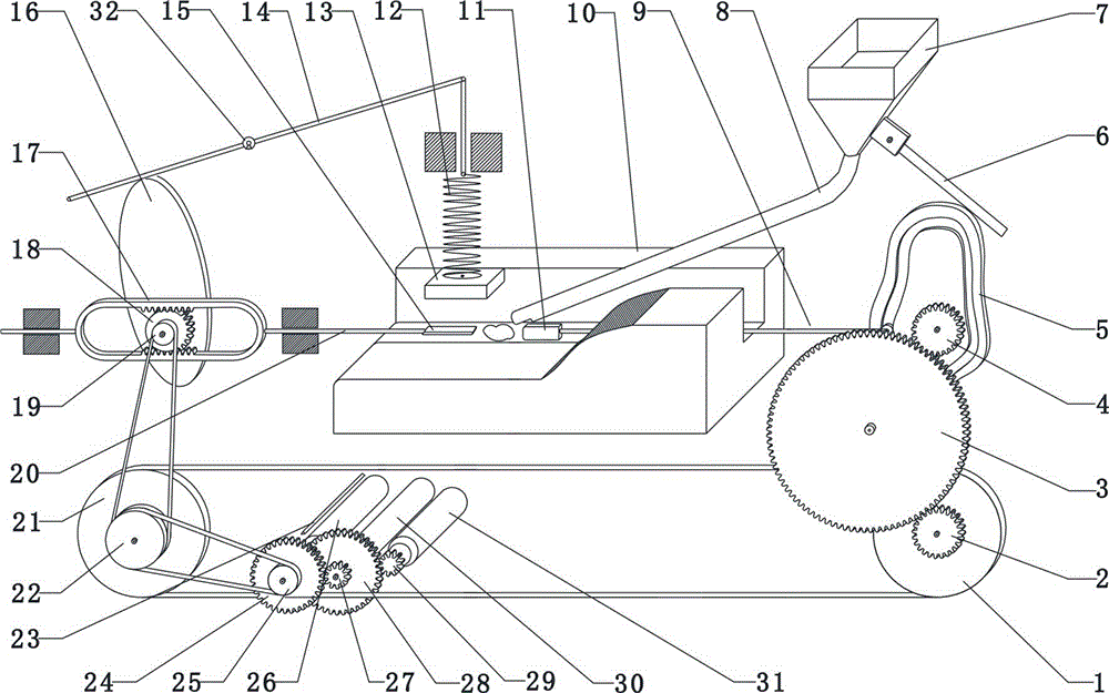 An automatic bean peeling machine