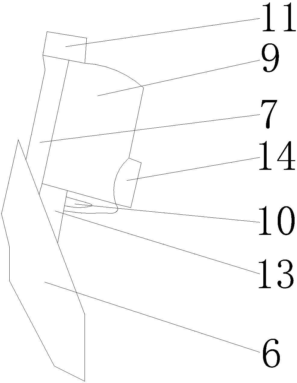 Cell scraper capable of rotating within 180 degrees