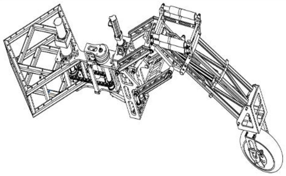 A multi-degree-of-freedom mechanical wheel-leg structure of a wheel-leg compound mobile robot