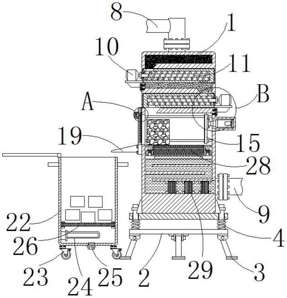 Solid-liquid separation equipment for beef cattle breeding sewage treatment