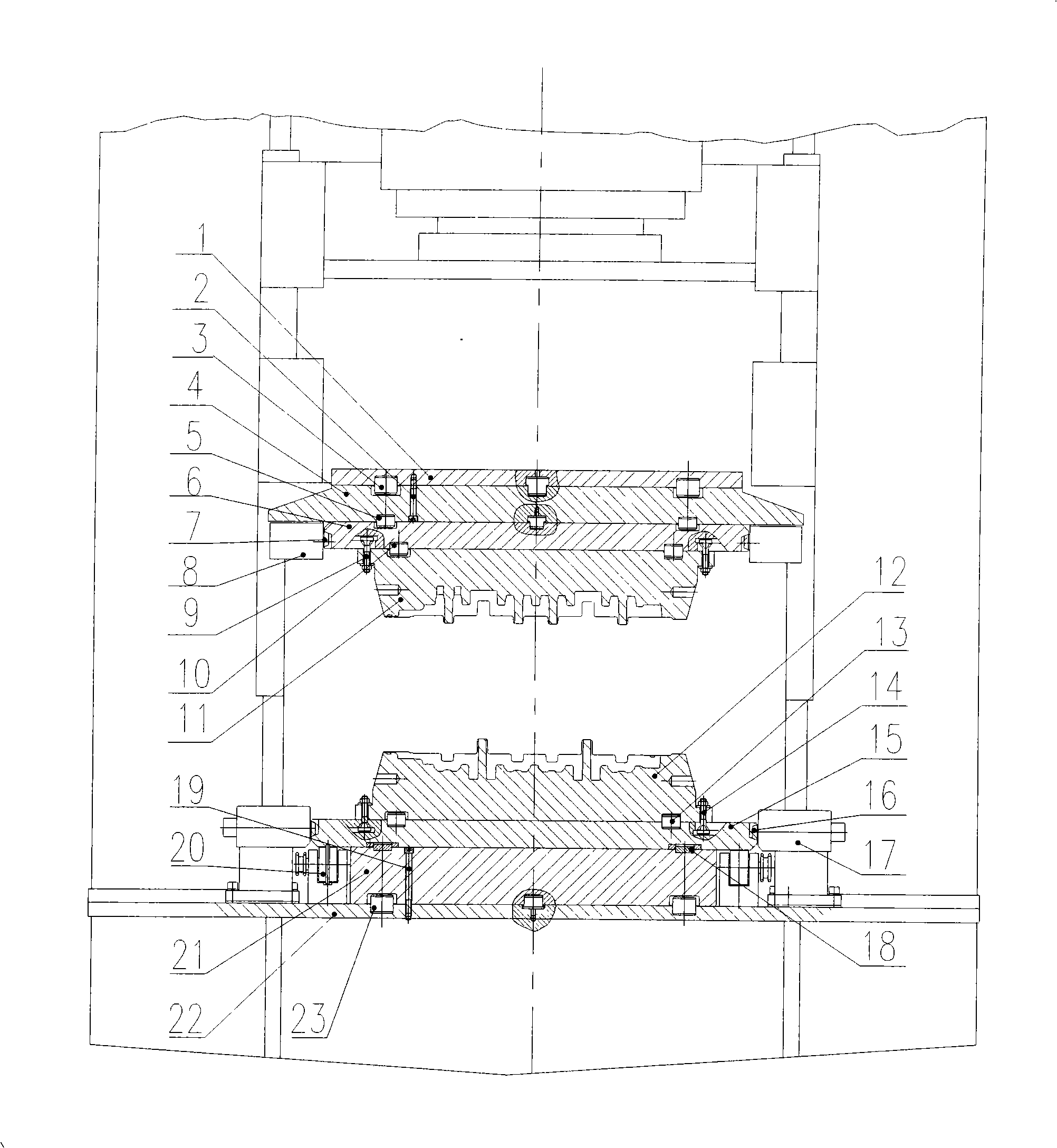 Double-mold hydraulic press capable of quick changing mold