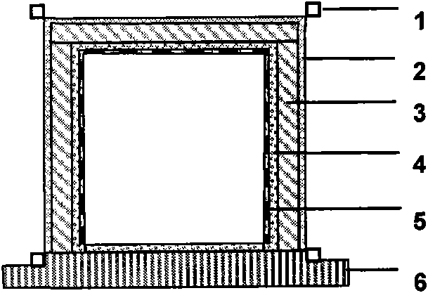 Energy-saving easily-changeable high-temperature microwave heating chamber and manufacturing method thereof