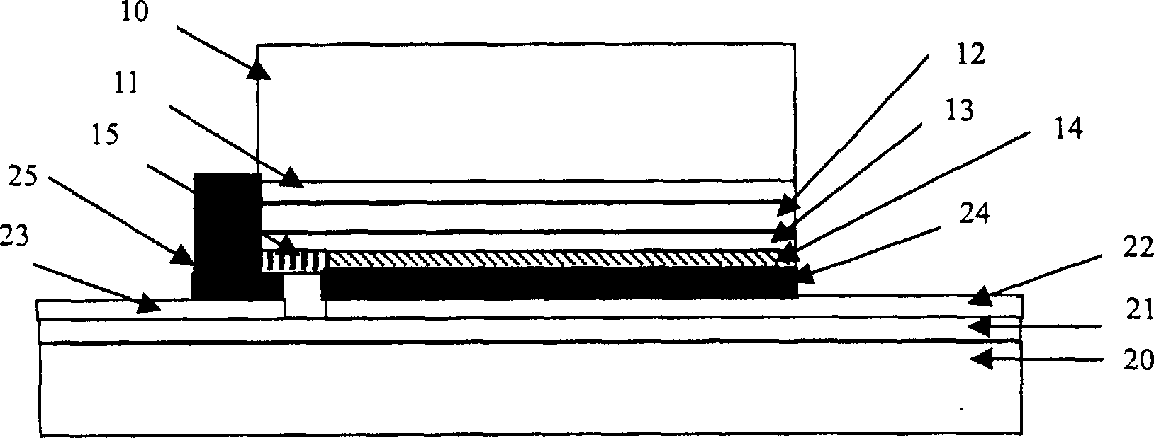 Production of inverted gallium nitride base light emitting diode chip