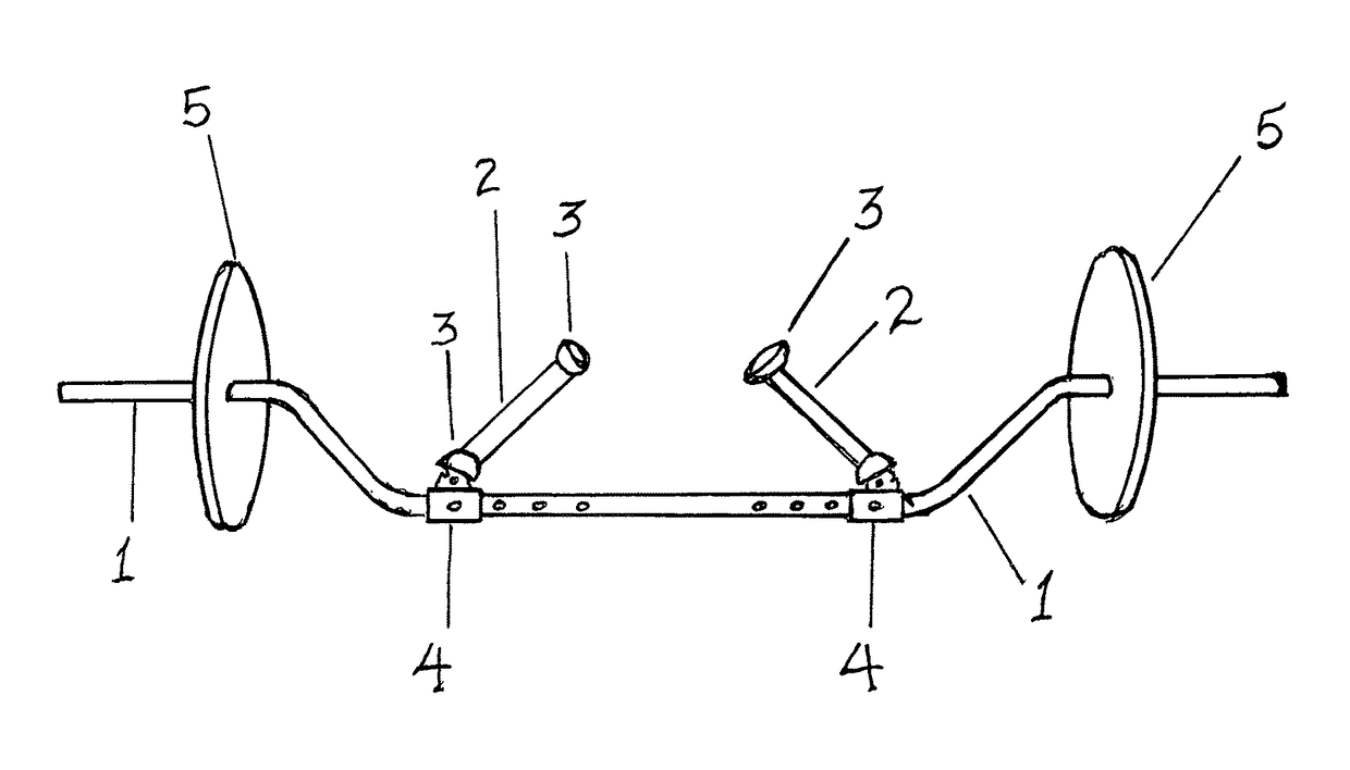 Hand-held adjustable exercise apparatus