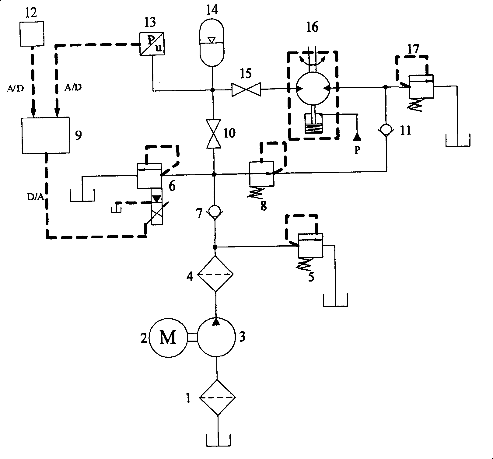 Underwater drawing body passive heave compensation system based on constant pressure difference