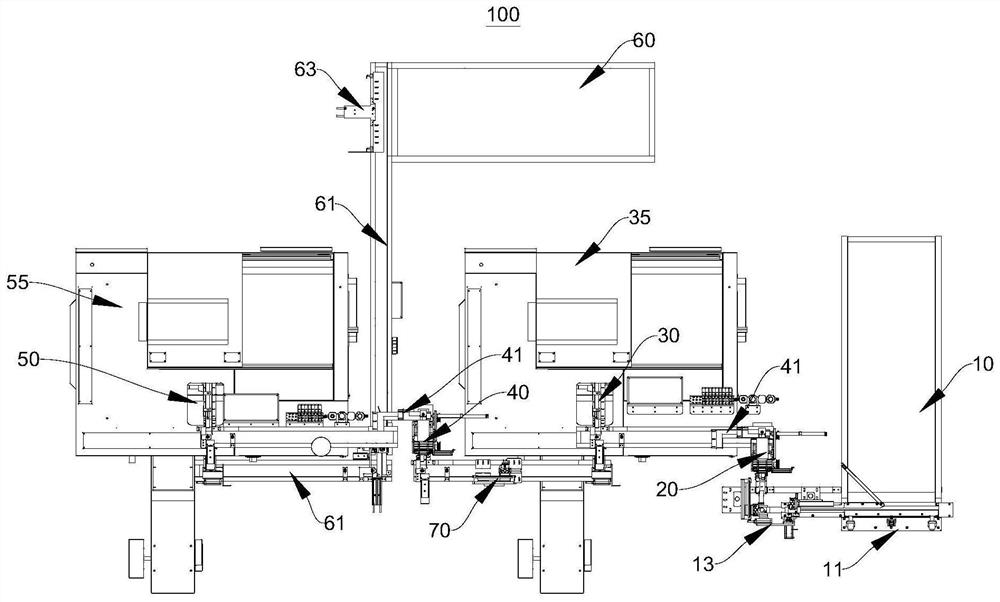 Mechanical automatic machining system for polished shafts