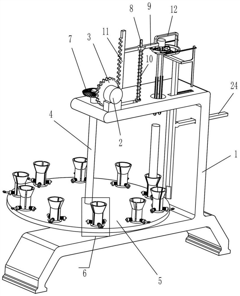 An internal cleaning device suitable for different sizes of test tubes