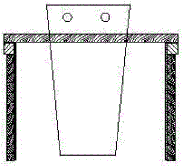 Cup mouth foundation template reinforcing and hydraulic dismounting construction process