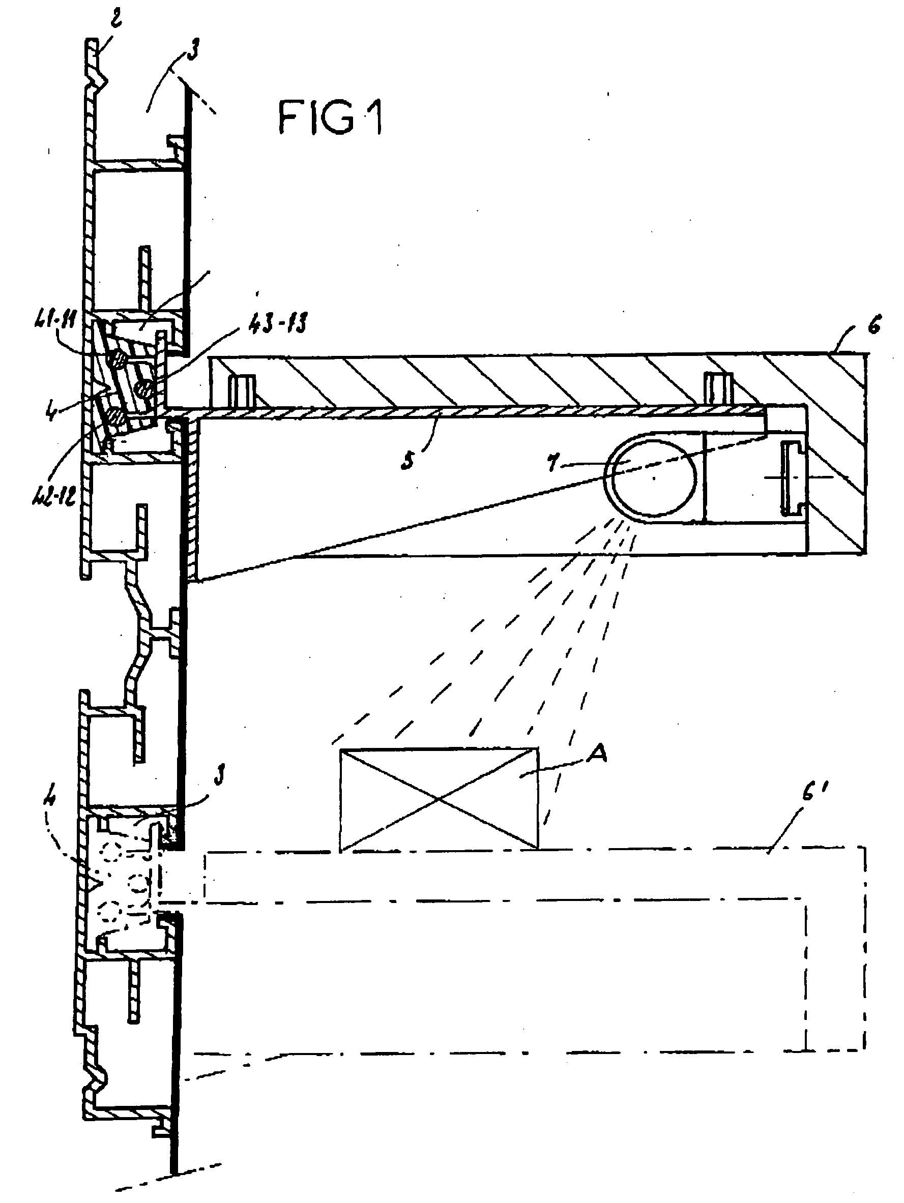 Display shelving device with integrated electrical power supply means for lighting units