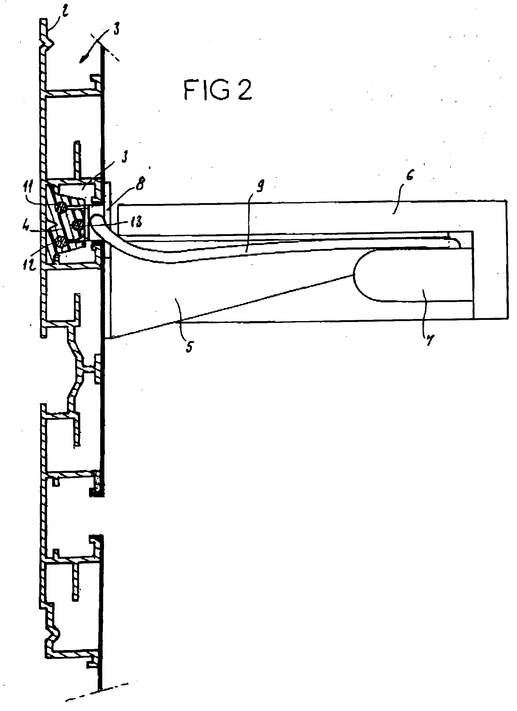 Display shelving device with integrated electrical power supply means for lighting units