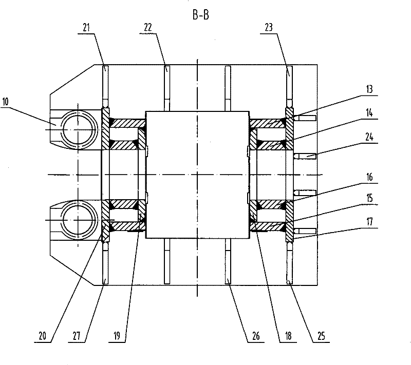 Combined oil press with stander shared by punching and stretching