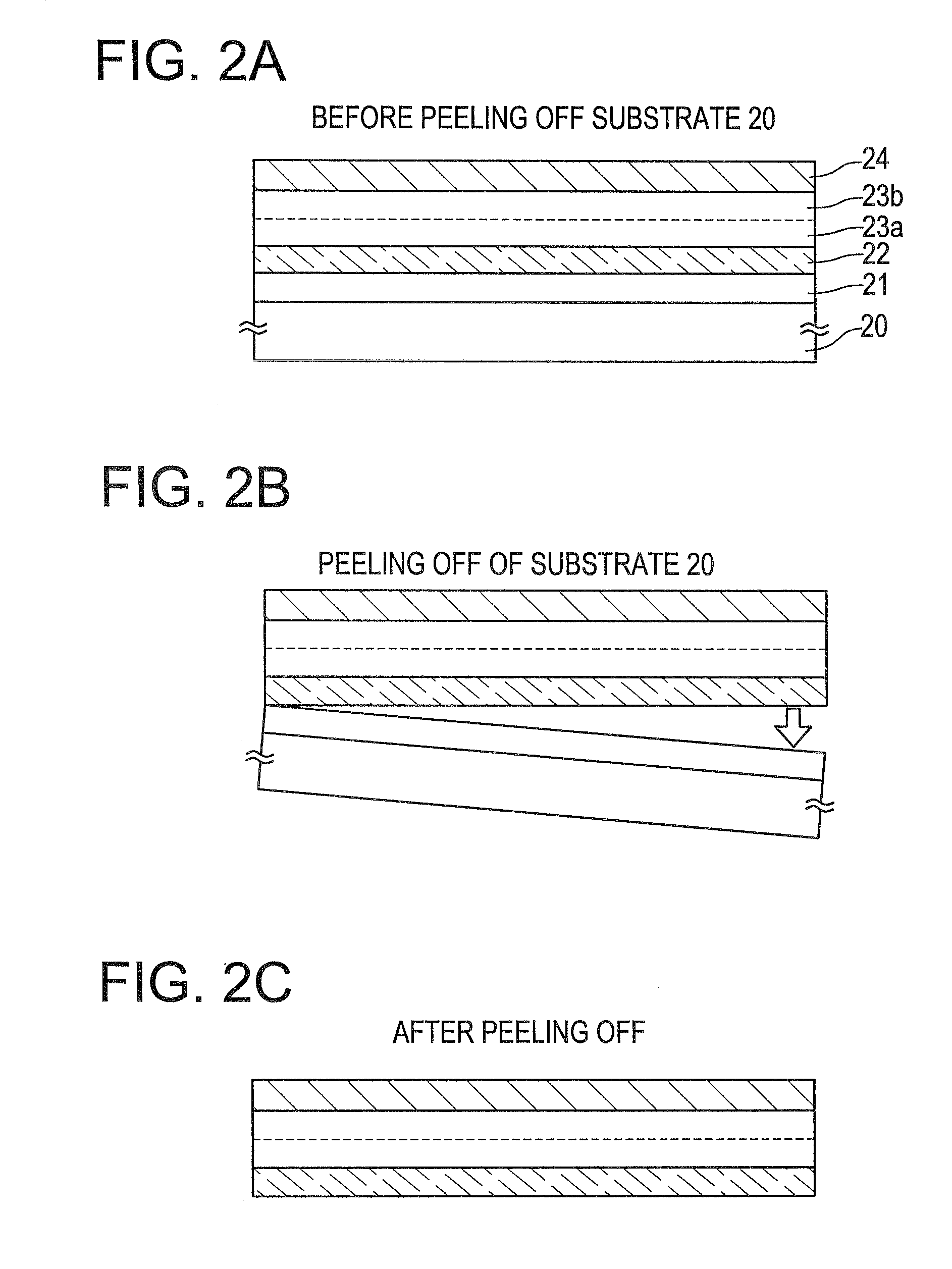 Semiconductor device and peeling off method and method of manufacturing semiconductor device