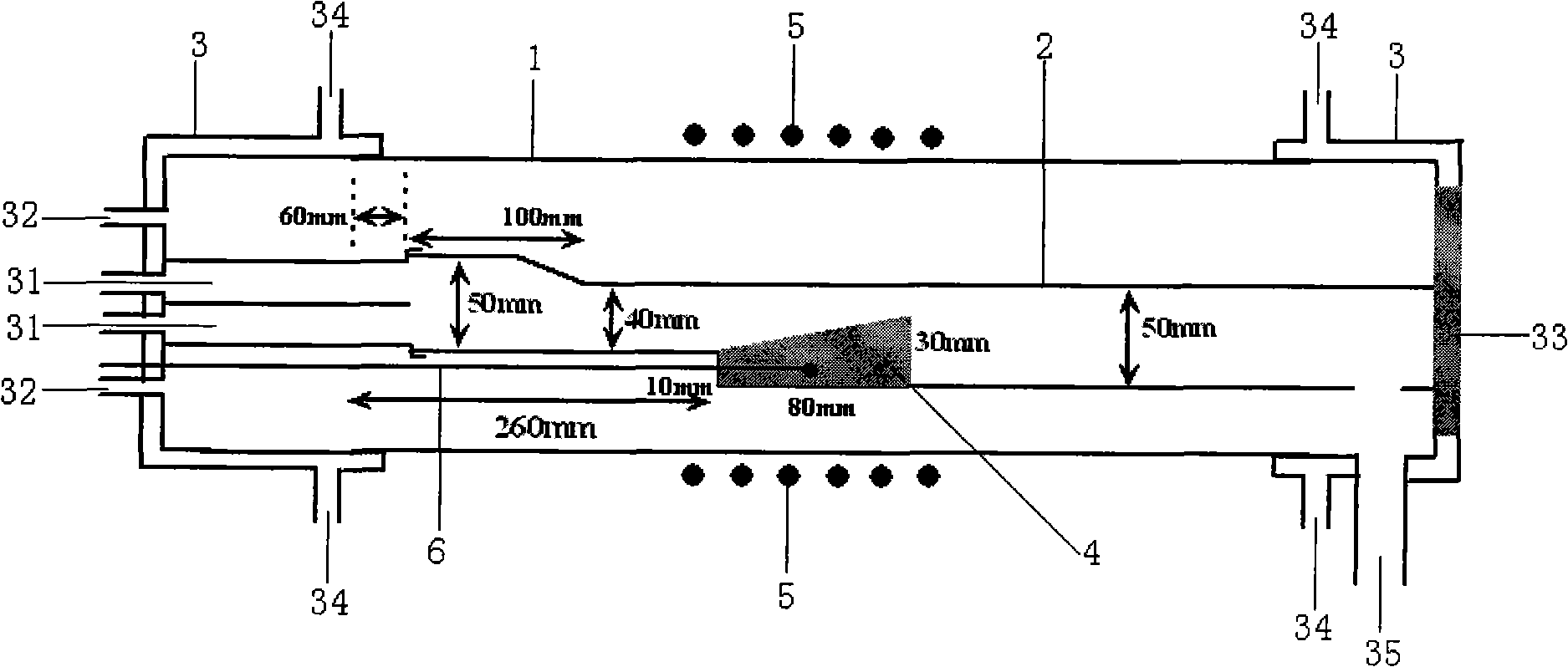 Double-layer airflow quartz fairing reaction chamber apparatus for MOCVD system