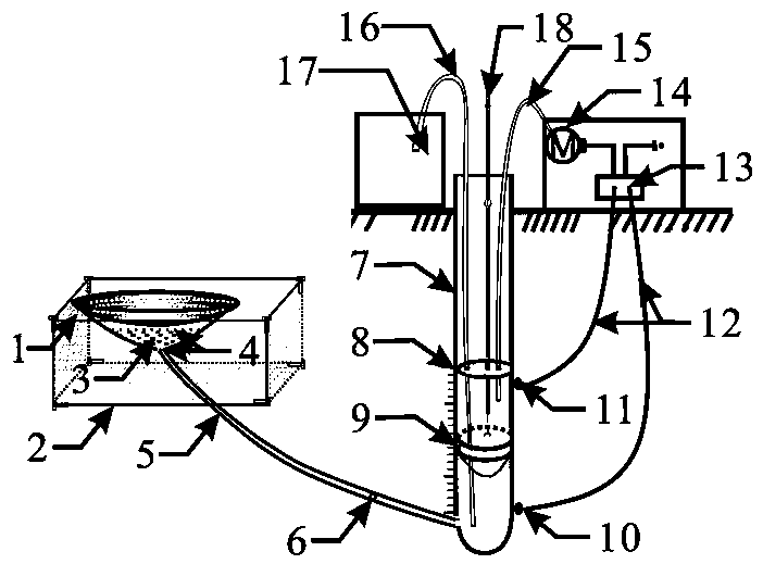 In-situ soil leaching monitoring test device and method