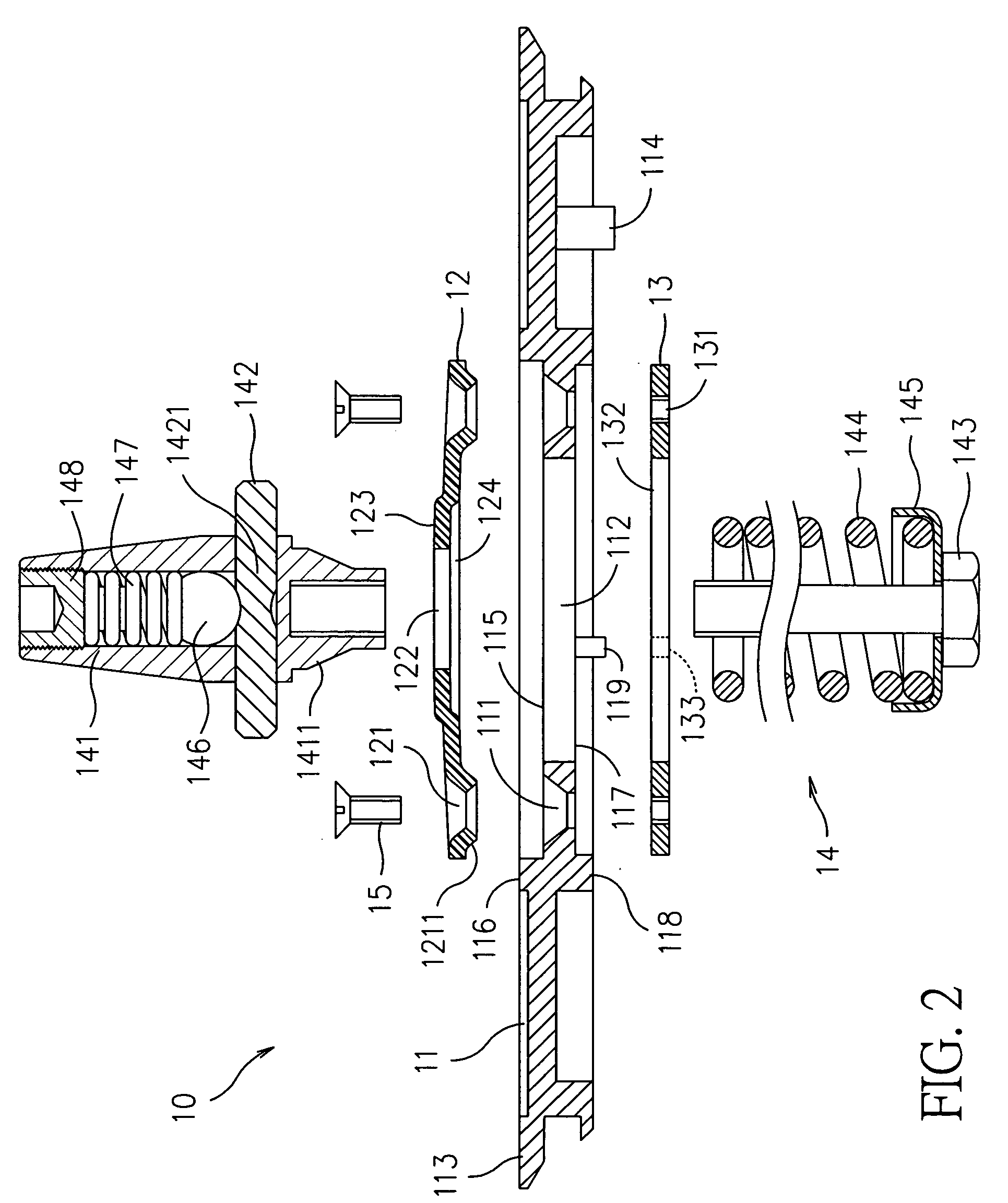 Coupling device for an artificial model