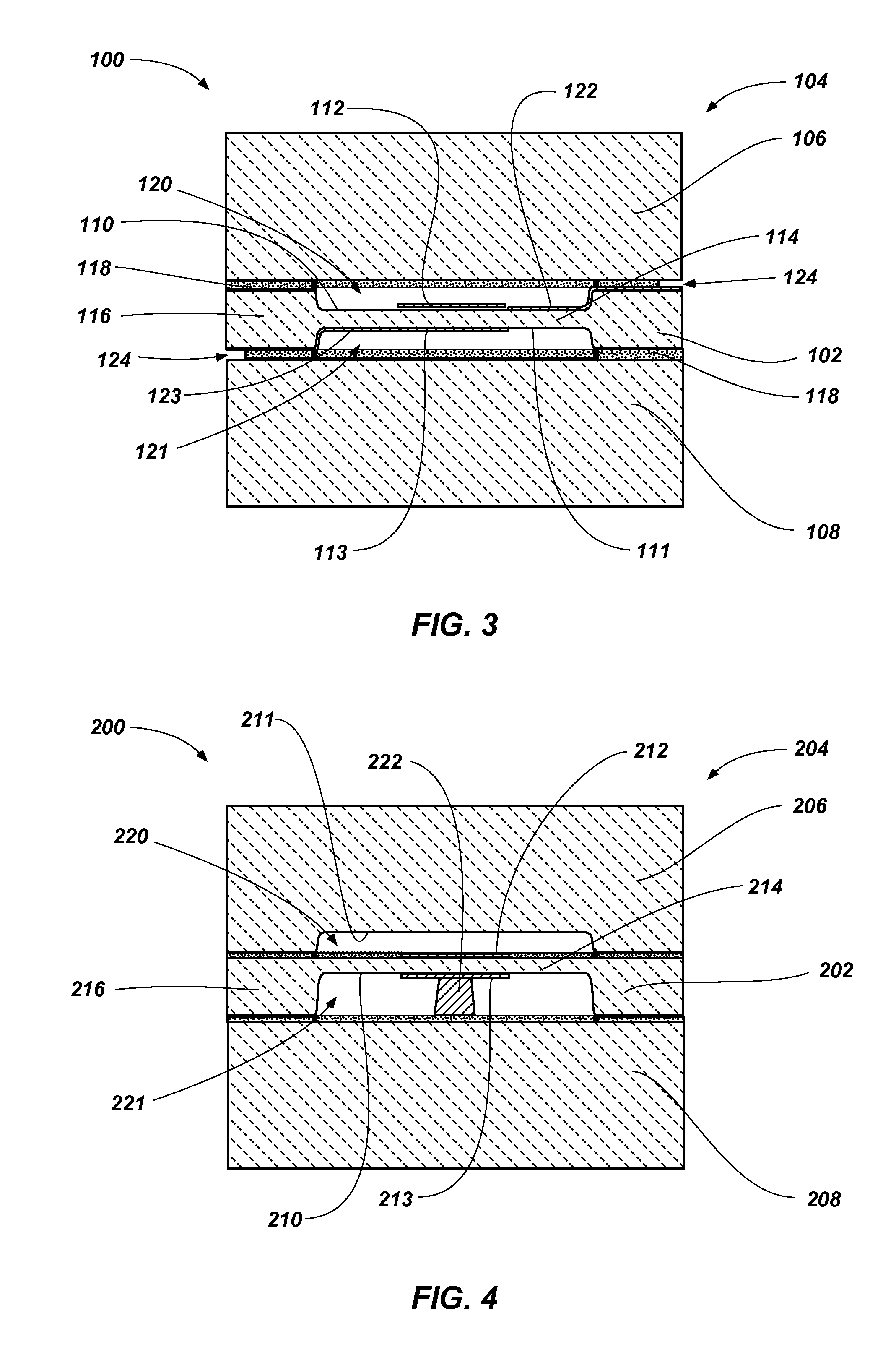 Sensors for measuring at least one of pressure and temperature, sensor arrays and related methods