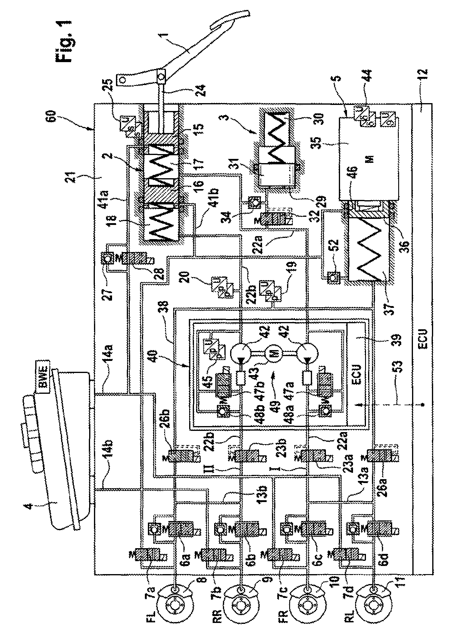 Brake system for motor vehicles and method for operating the brake system