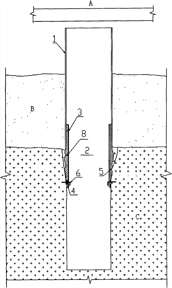 Bridge bored pile hole wall opening protection method