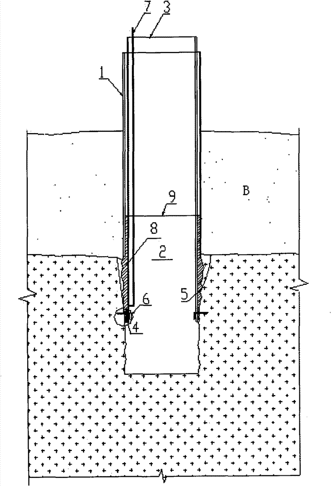 Bridge bored pile hole wall opening protection method