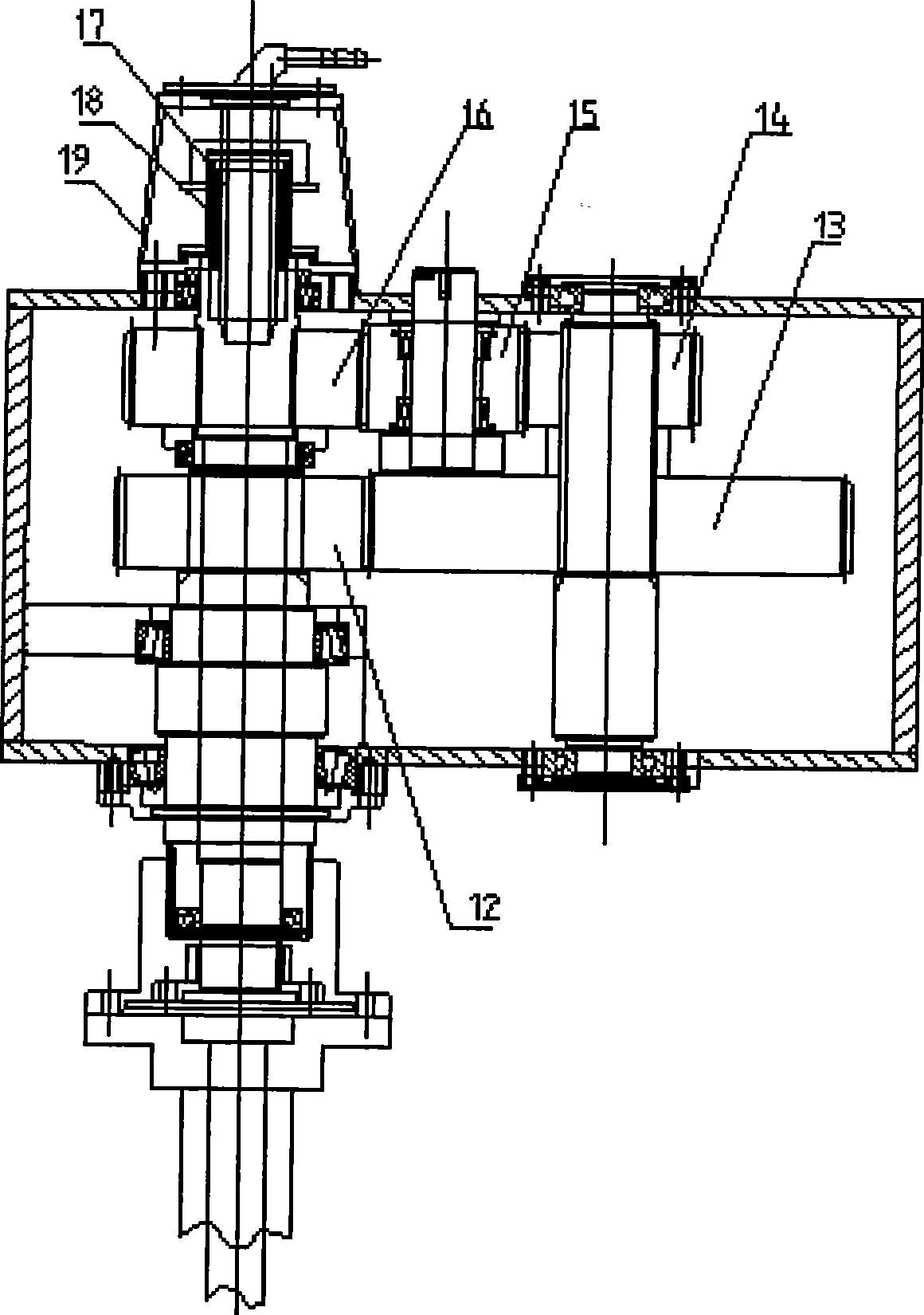 Multi-direction multi-shaft stirring concrete earth pile machine