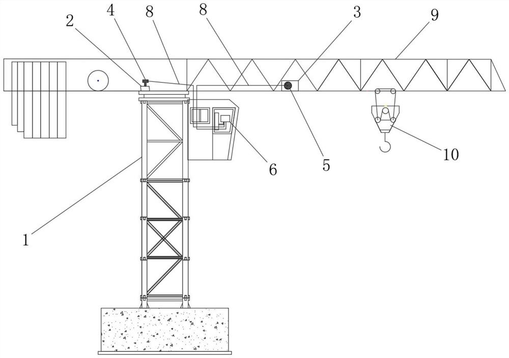 Alarm device and method for preventing collision of tower crane