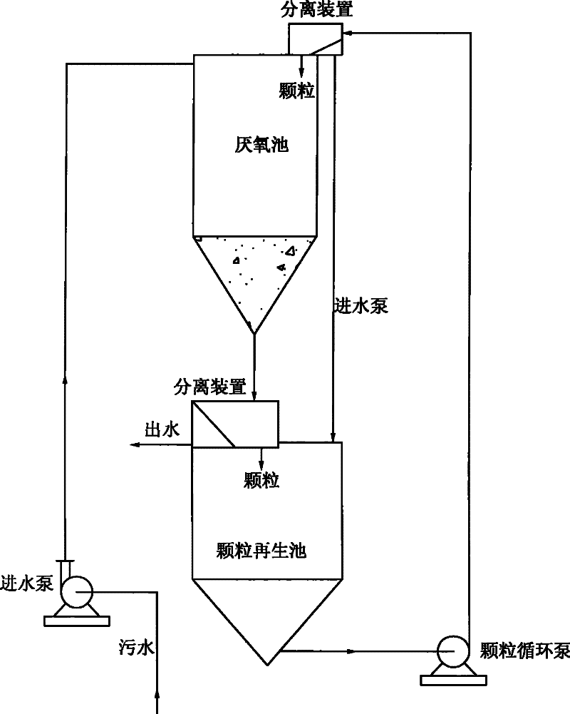 Sewage disposal method using embedding immobilization microorganism grain fluidized bed