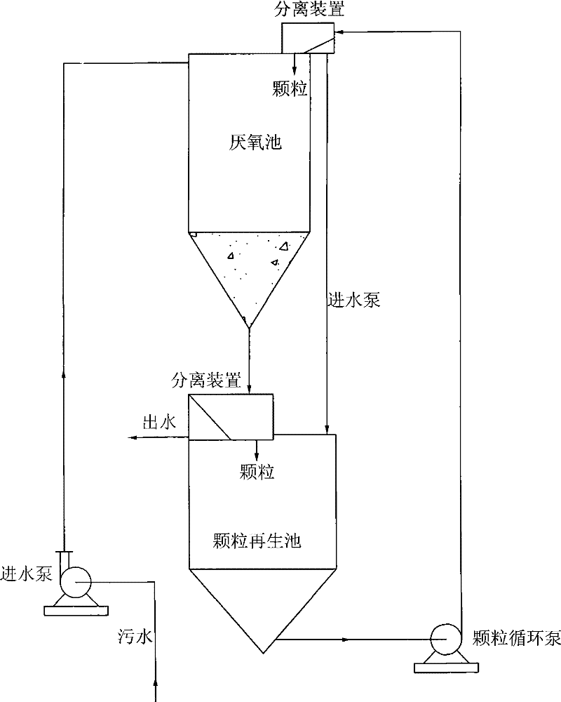 Sewage disposal method using embedding immobilization microorganism grain fluidized bed