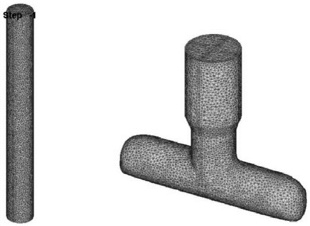 T type part vertical multiple process step extrusion die and forming technology thereof