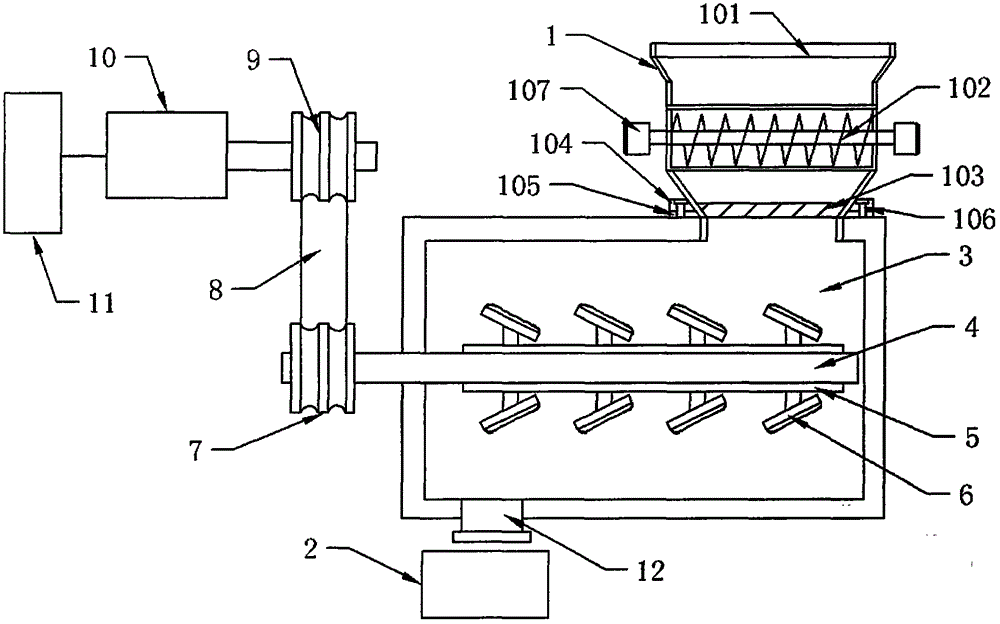 Feed anti-blocking type straw pulverizer