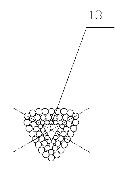 Method for producing large-diameter triangular strand wire rope