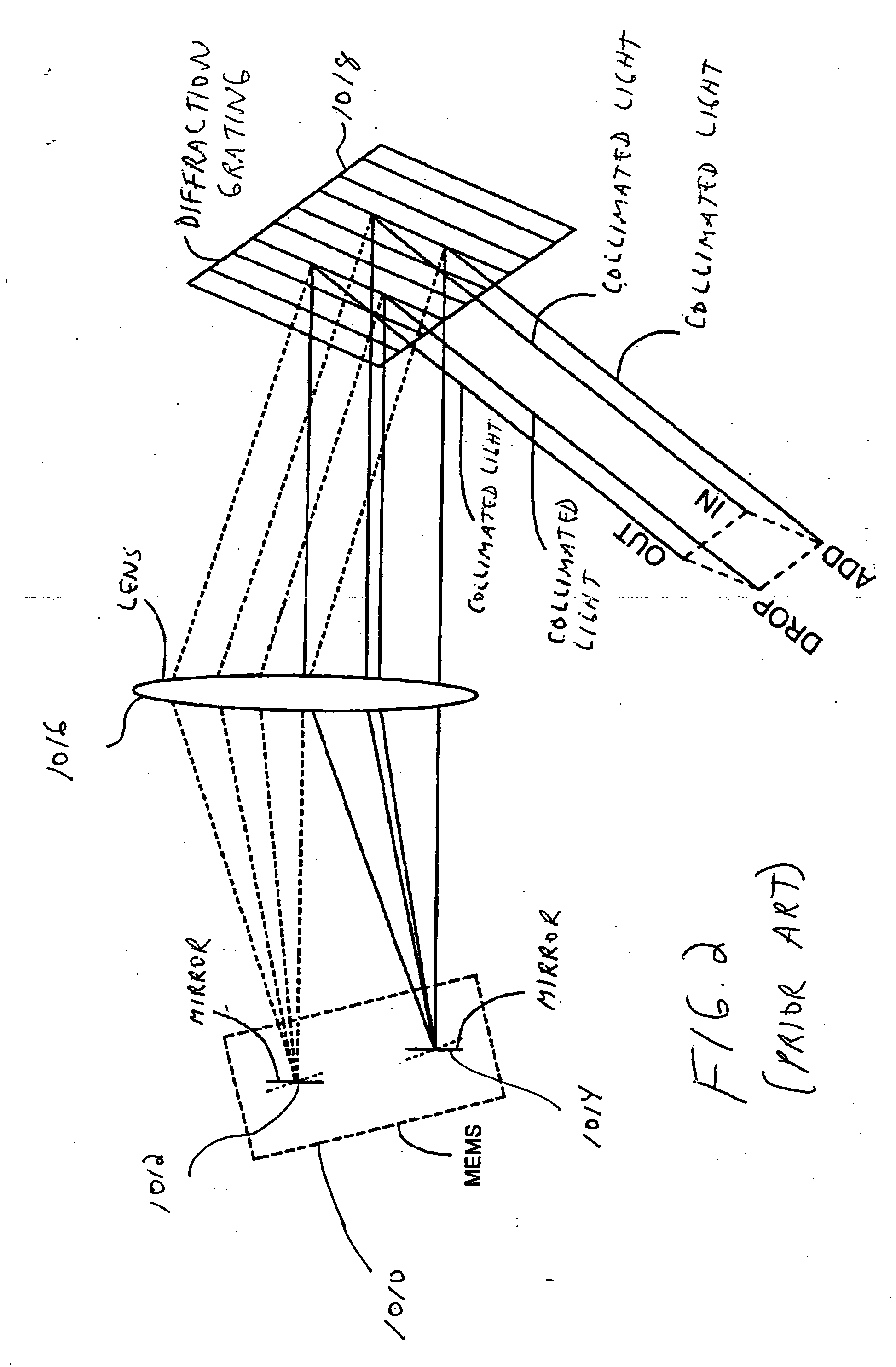 Optical device with slab waveguide and channel waveguides on substrate