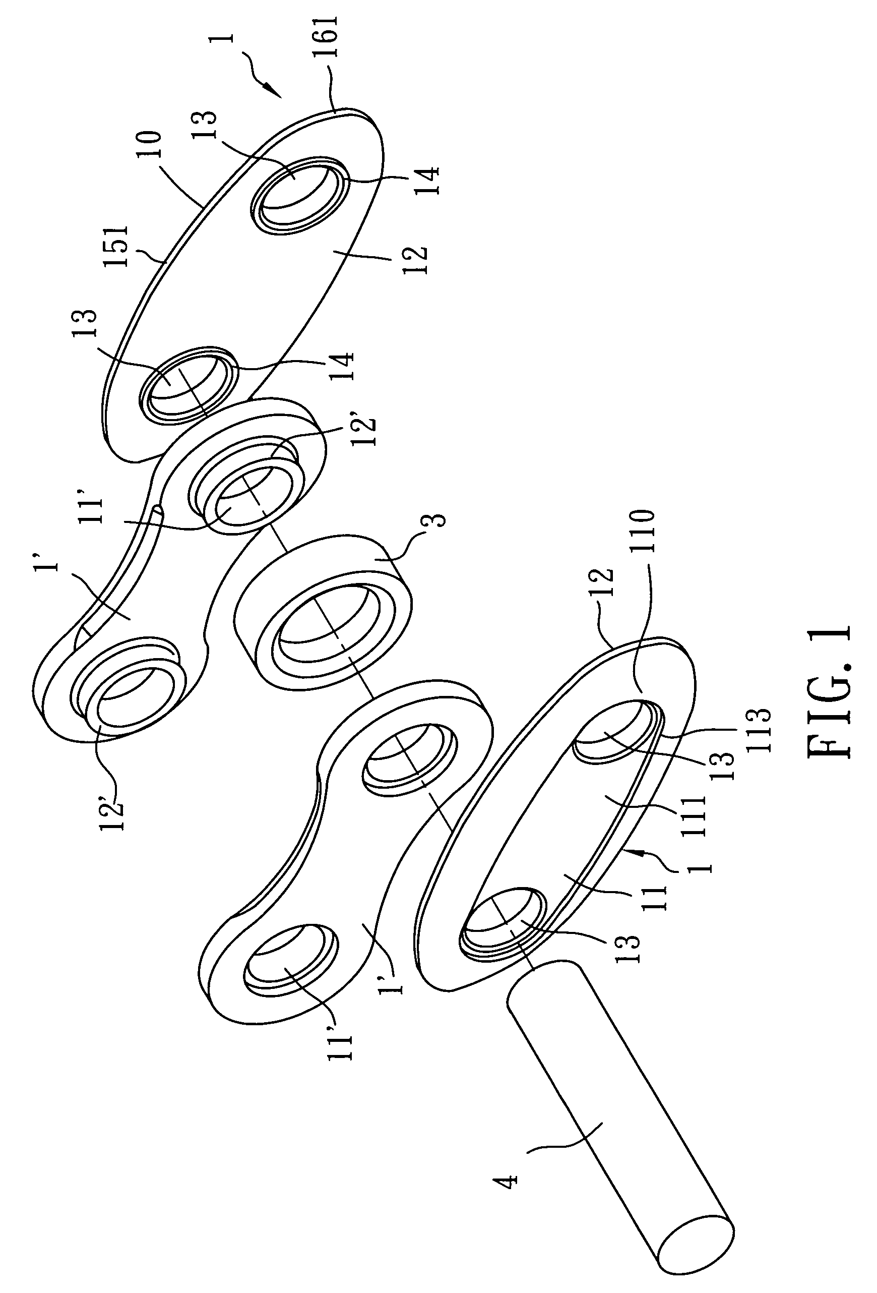 Chain link plate with high strength