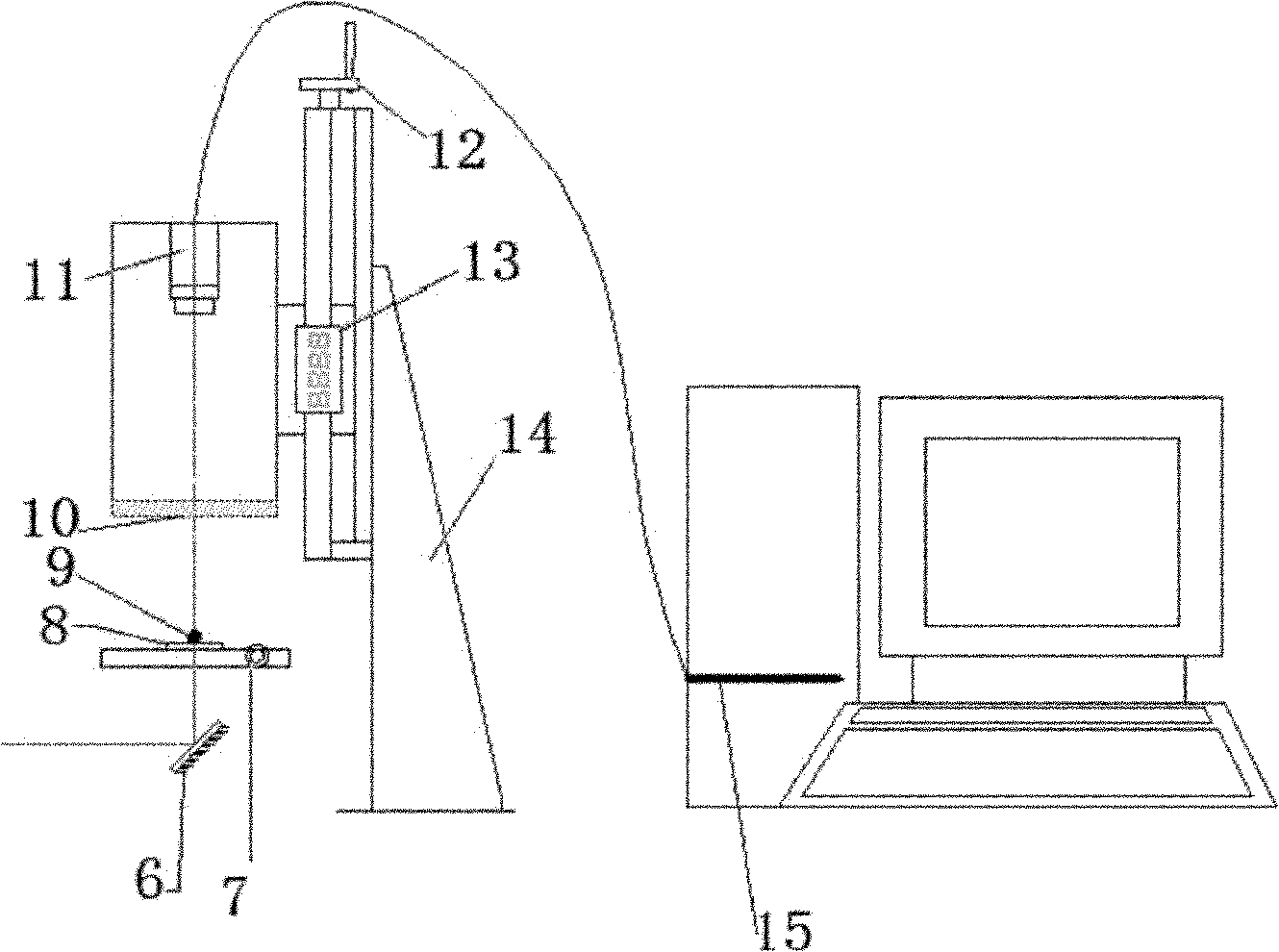 Device and method for measuring refractive index of high-refractive index glass microsphere