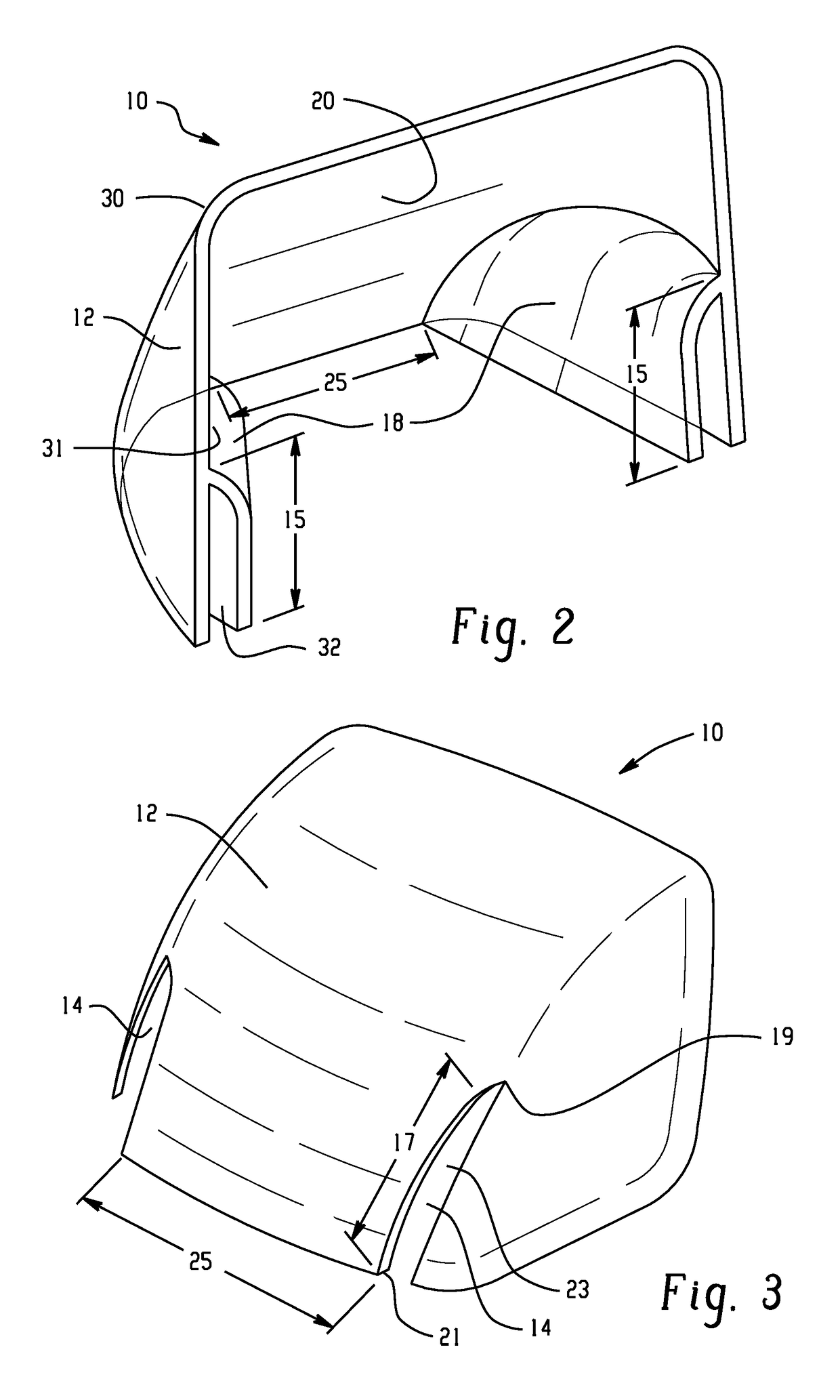 Drag reducing aerodynamic vehicle components and methods of making the same