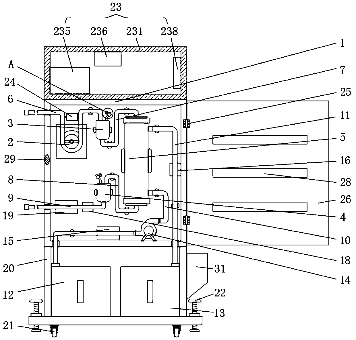 Hemodialysis device for hematology department