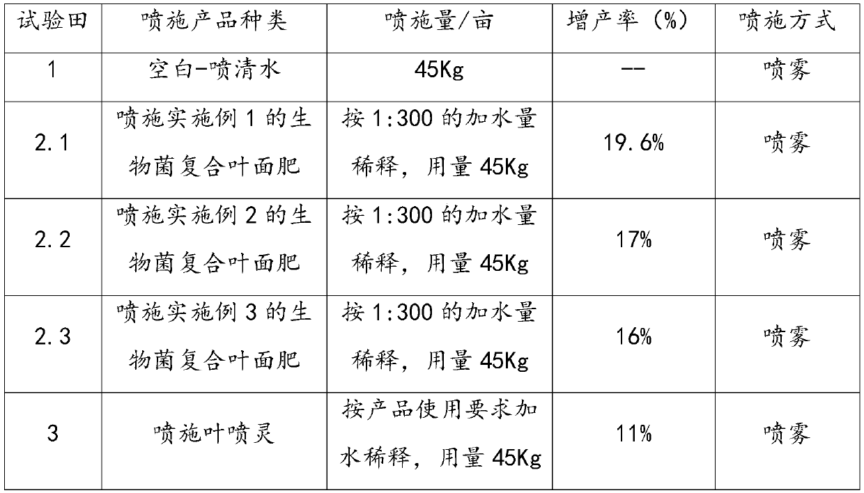 Biological bacterium compound leaf surface fertilizer and preparing method and application thereof