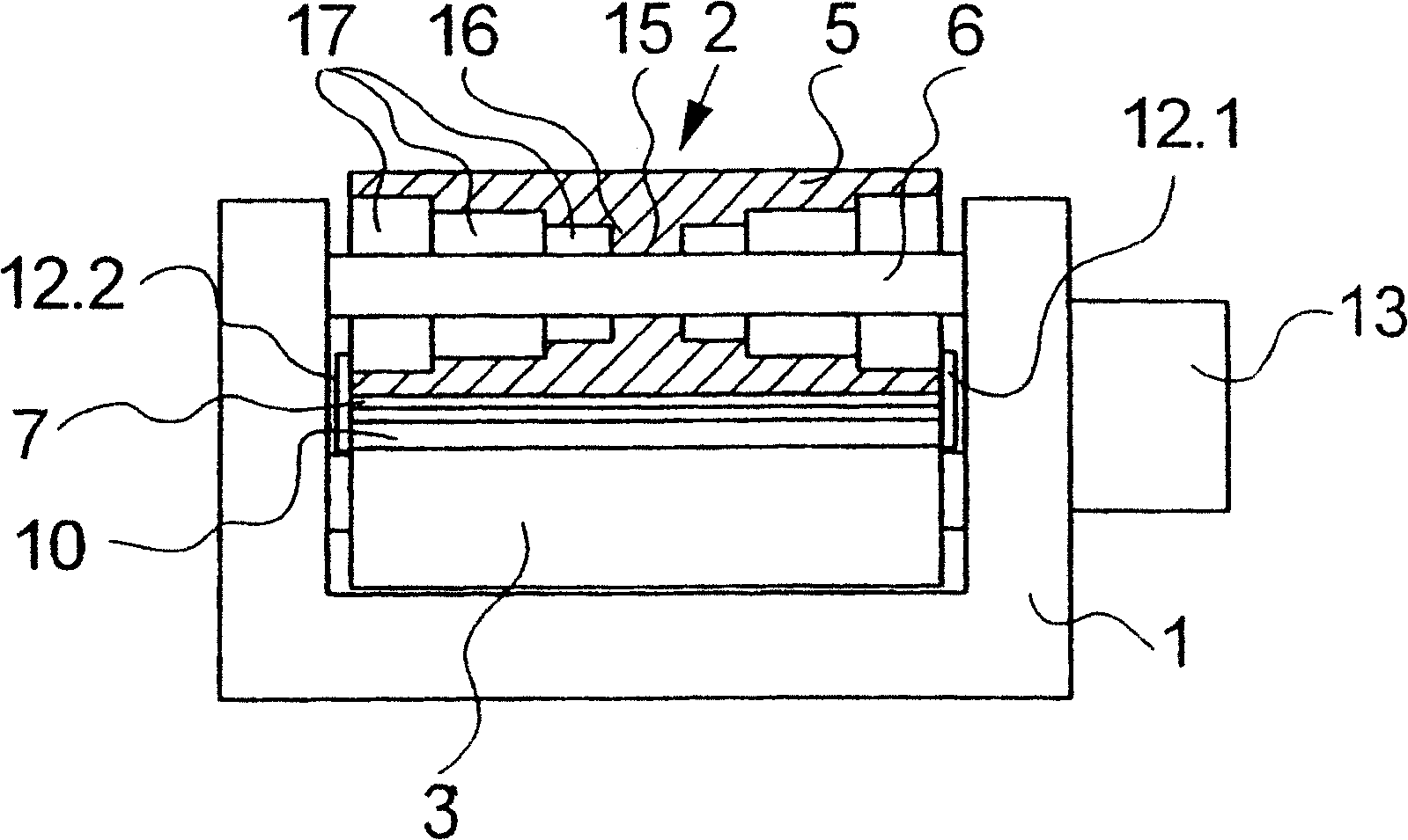 Device for filling and curling tows