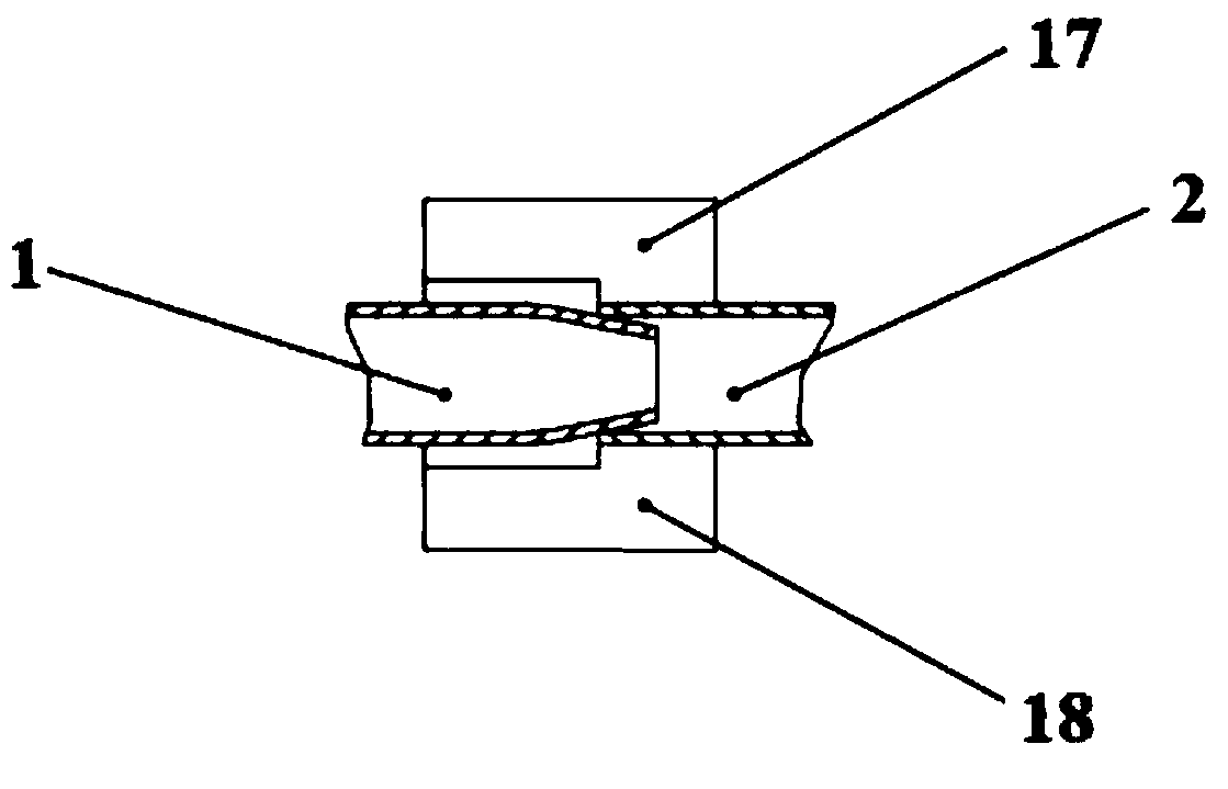 Heterogeneous metal material pipeline welding device